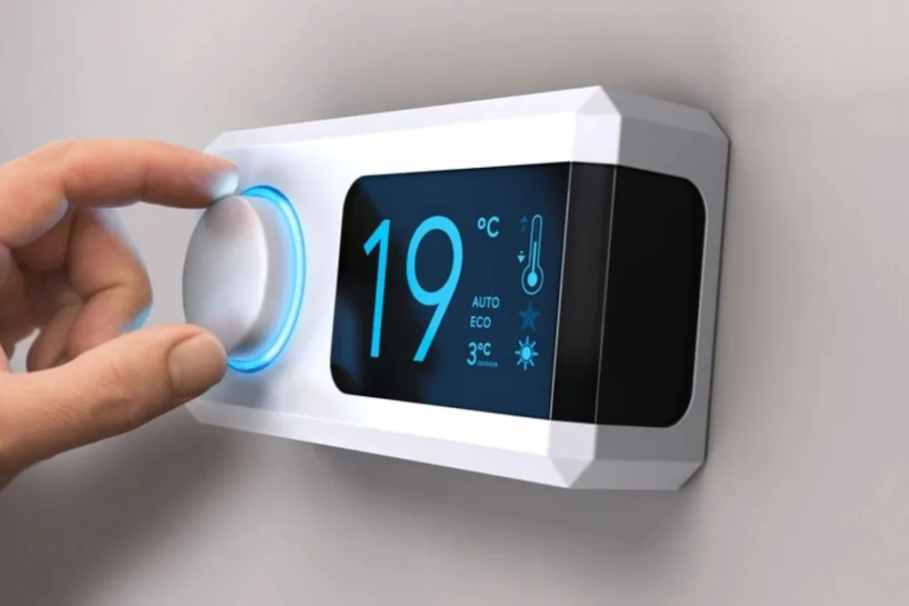 digital thermostat representing climate controlled storage with precise temperature regulation
