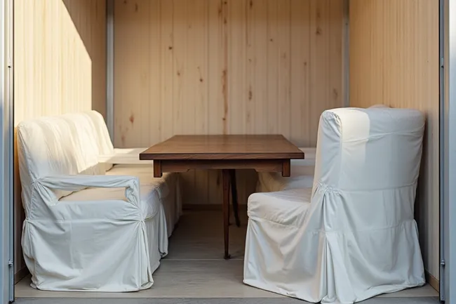 how to store furniture in a storage space